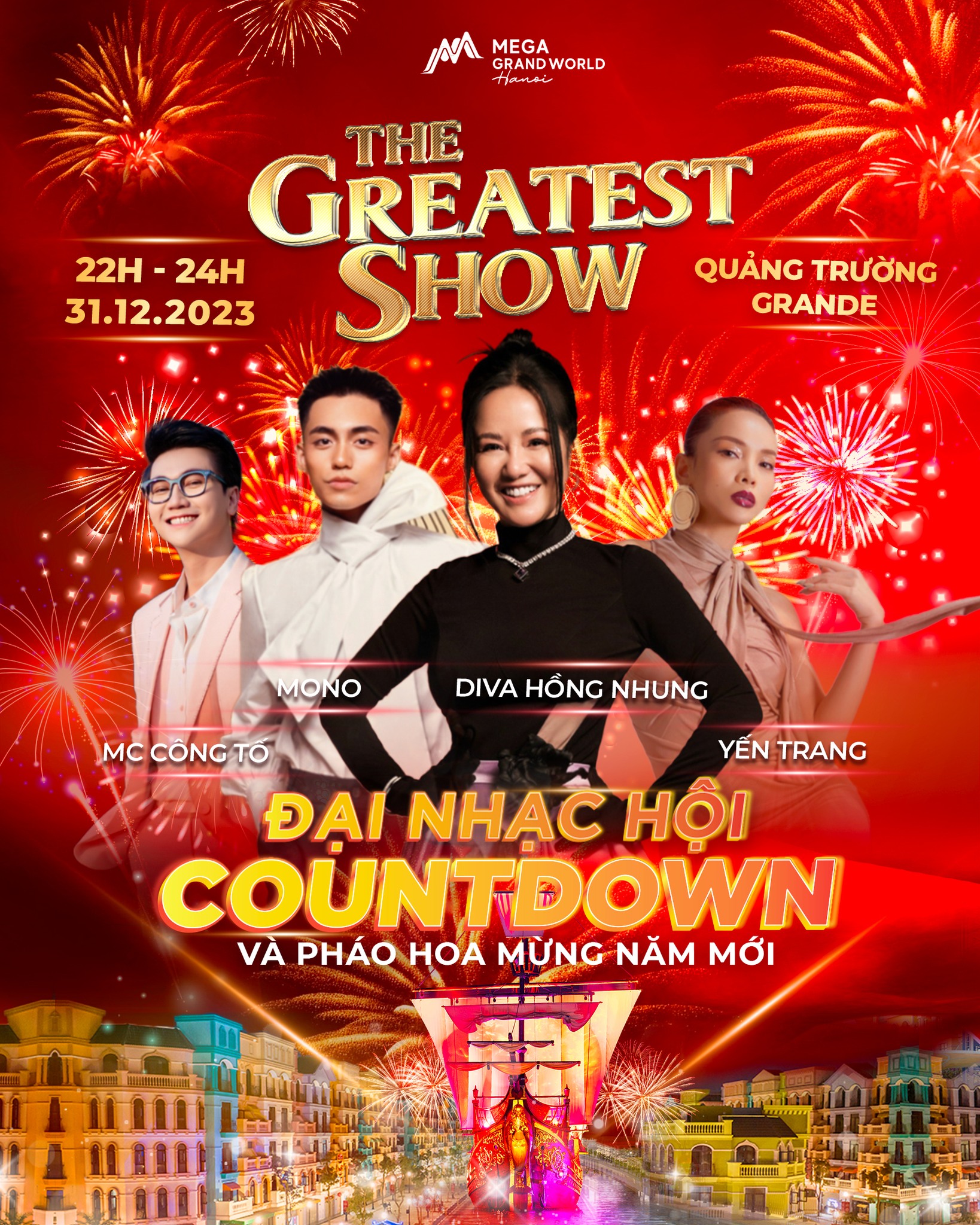 ĐẠI NHẠC HỘI COUNTDOWN & PHÁO HOA ĐÓN NĂM MỚI 2024 TẠI MEGA GRAND WORLD