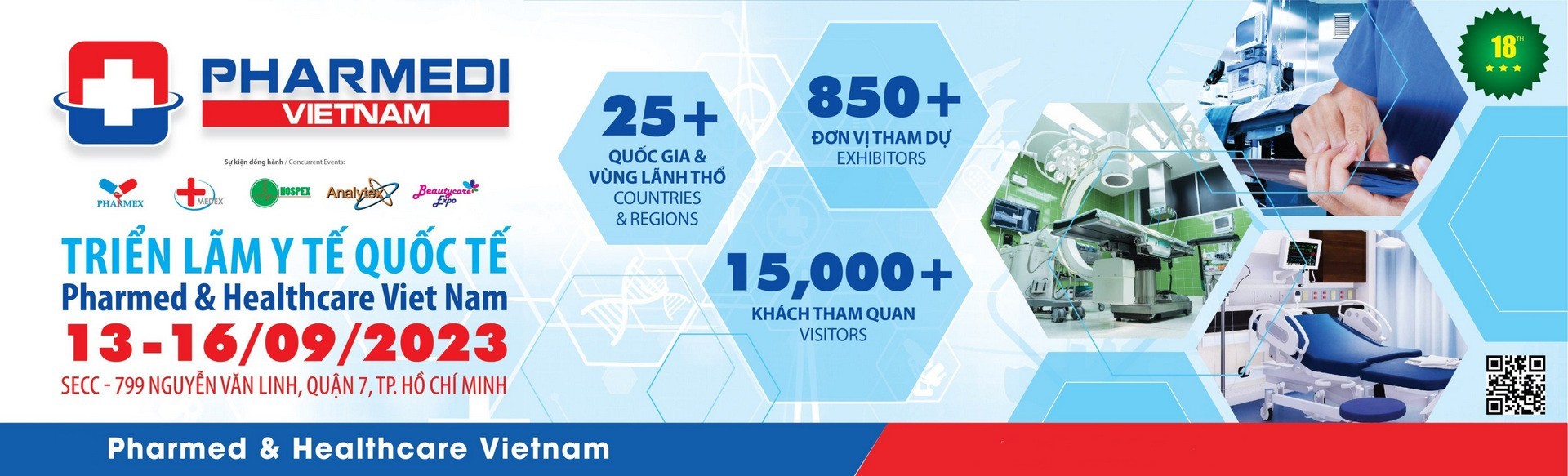 PHARMEDI VIETNAM 2023 (Pharmed & Healthcare Vietnam) - Triển lãm Y tế Quốc tế Việt Nam Đăng ký