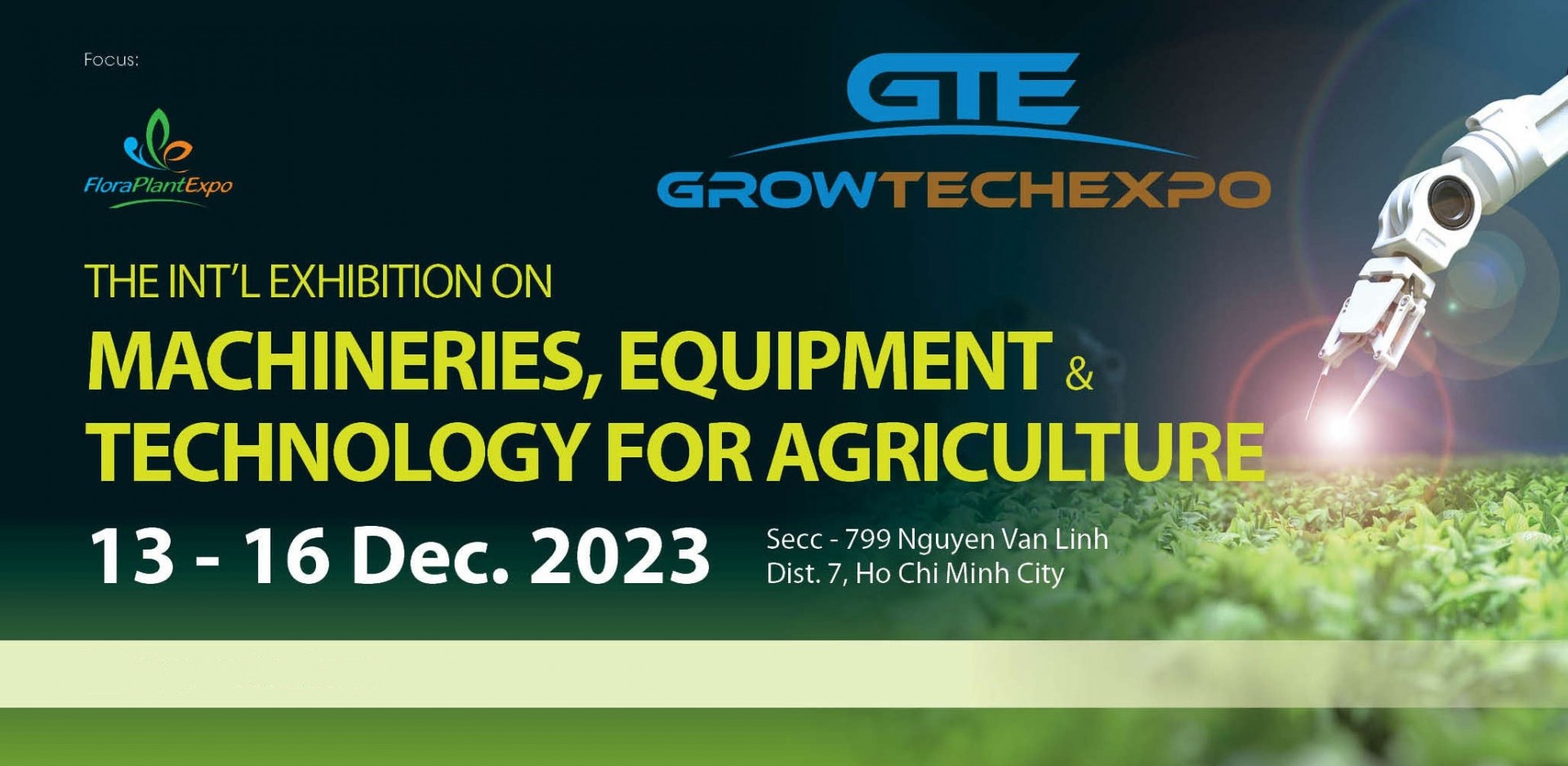 VIETNAM GROWTECH 2023 - Triển lãm Quốc tế Sản phẩm, Thiết bị & Công nghệ Nông nghiệp Việt Nam Đăng ký