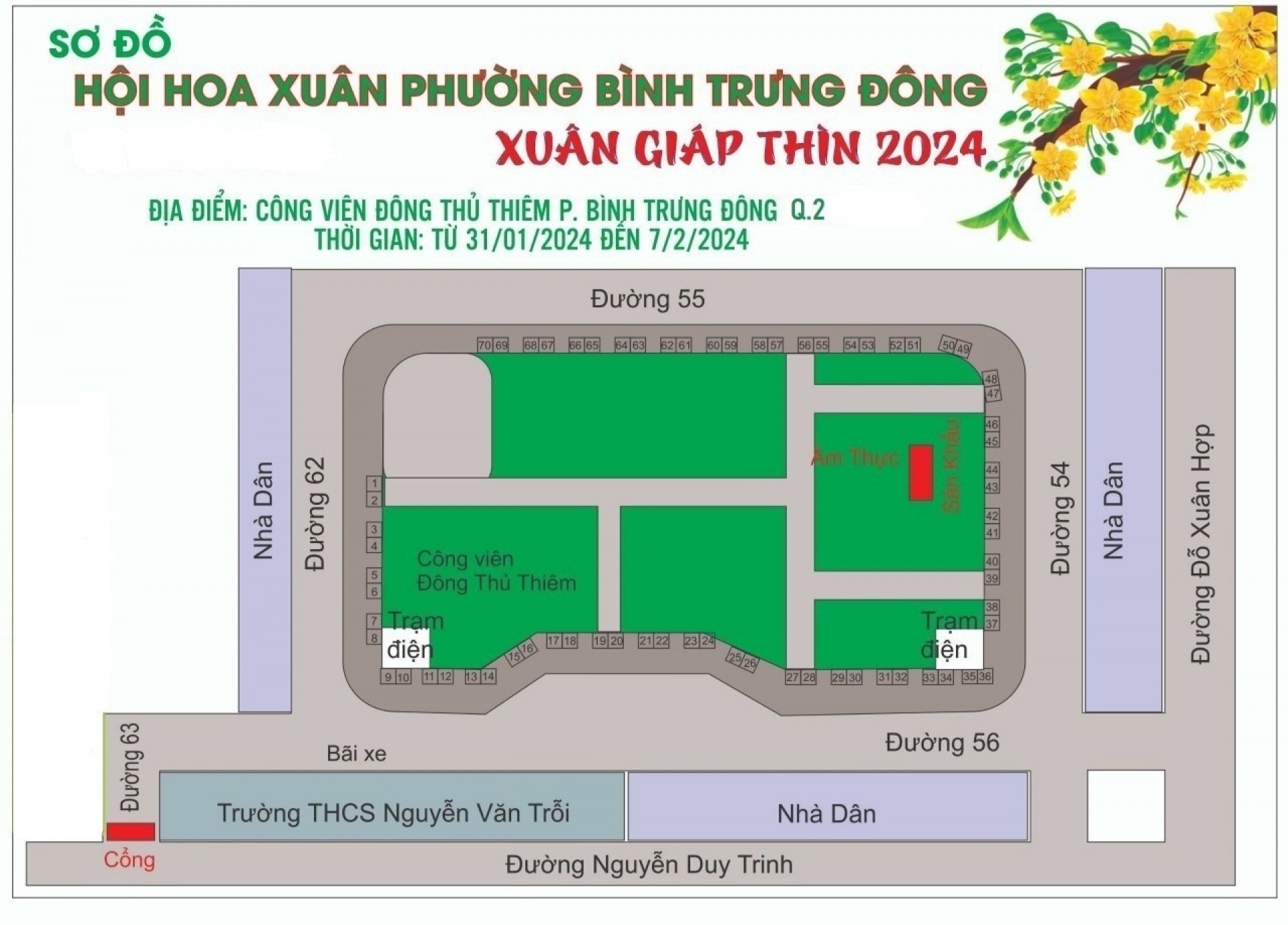 Hội hoa Xuân Giáp Thìn 2024 - phường Bình Trưng Đông, Quận 2 Đăng ký