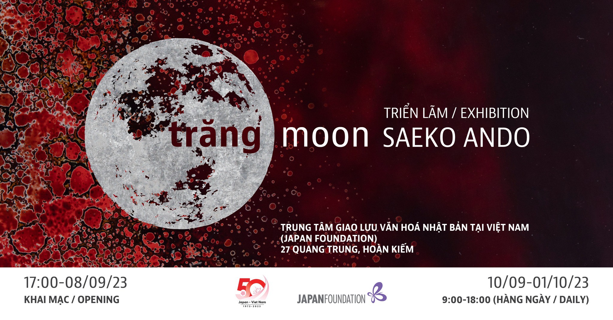 Triển lãm tranh sơn mài “Trăng” của Ando Saeko “Moon”