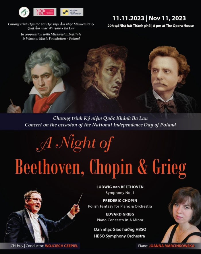 Đêm nhạc Bethoven, Chopin & Grieg