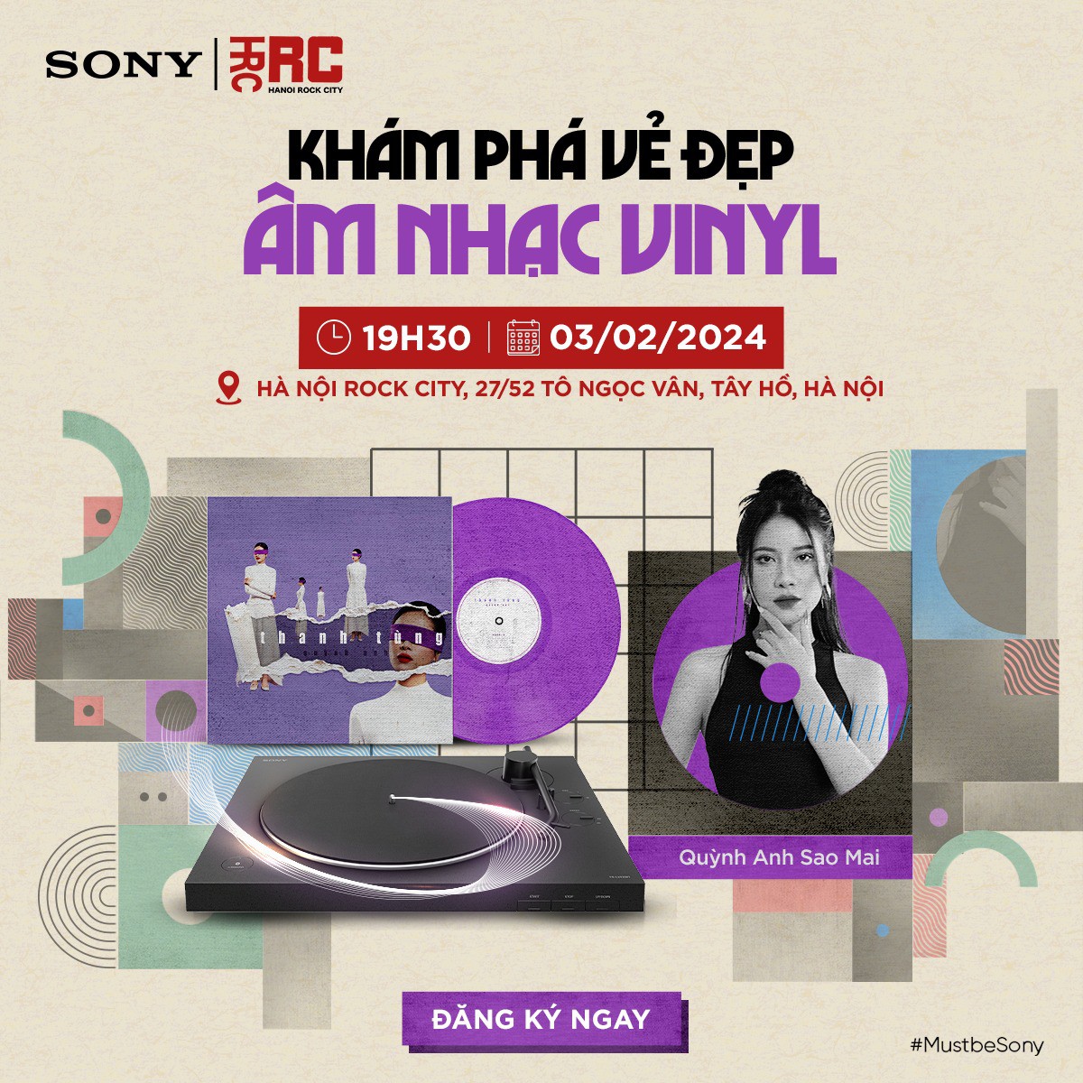 WORKSHOP SONY x HANOI ROCK CITY: KHÁM PHÁ VẺ ĐẸP ÂM NHẠC VINYL