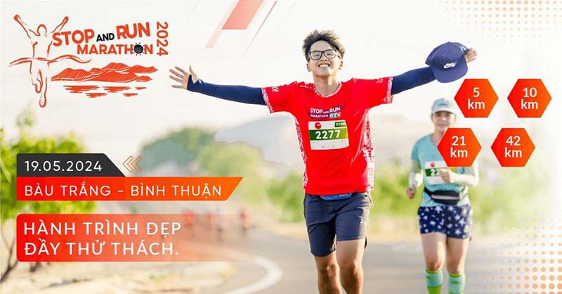 Giải chạy bộ - Stop And Run Marathon Bình Thuận 2024