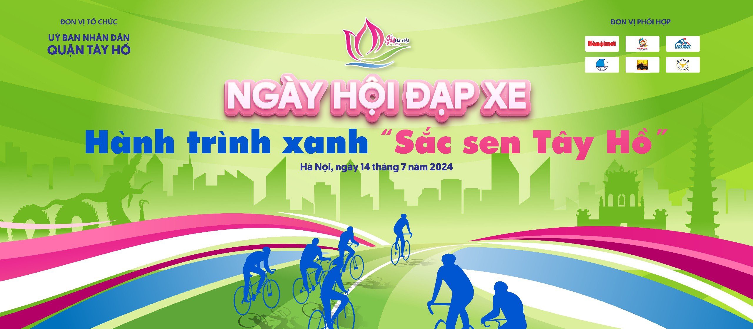 Tham gia ngay NGÀY HỘI ĐẠP XE LỚN NHẤT THỦ ĐÔ SẮC SEN TÂY HỒ