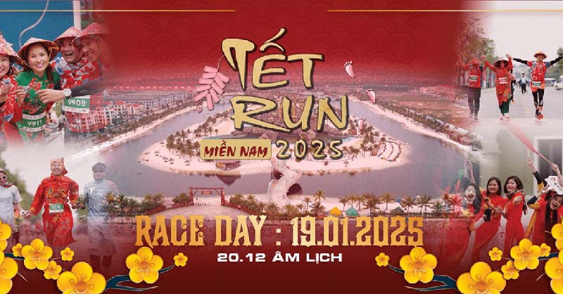 Giải chạy TẾT RUN MIỀN NAM 2025 tại Vinhomes Grand Park - TP Thủ Đức