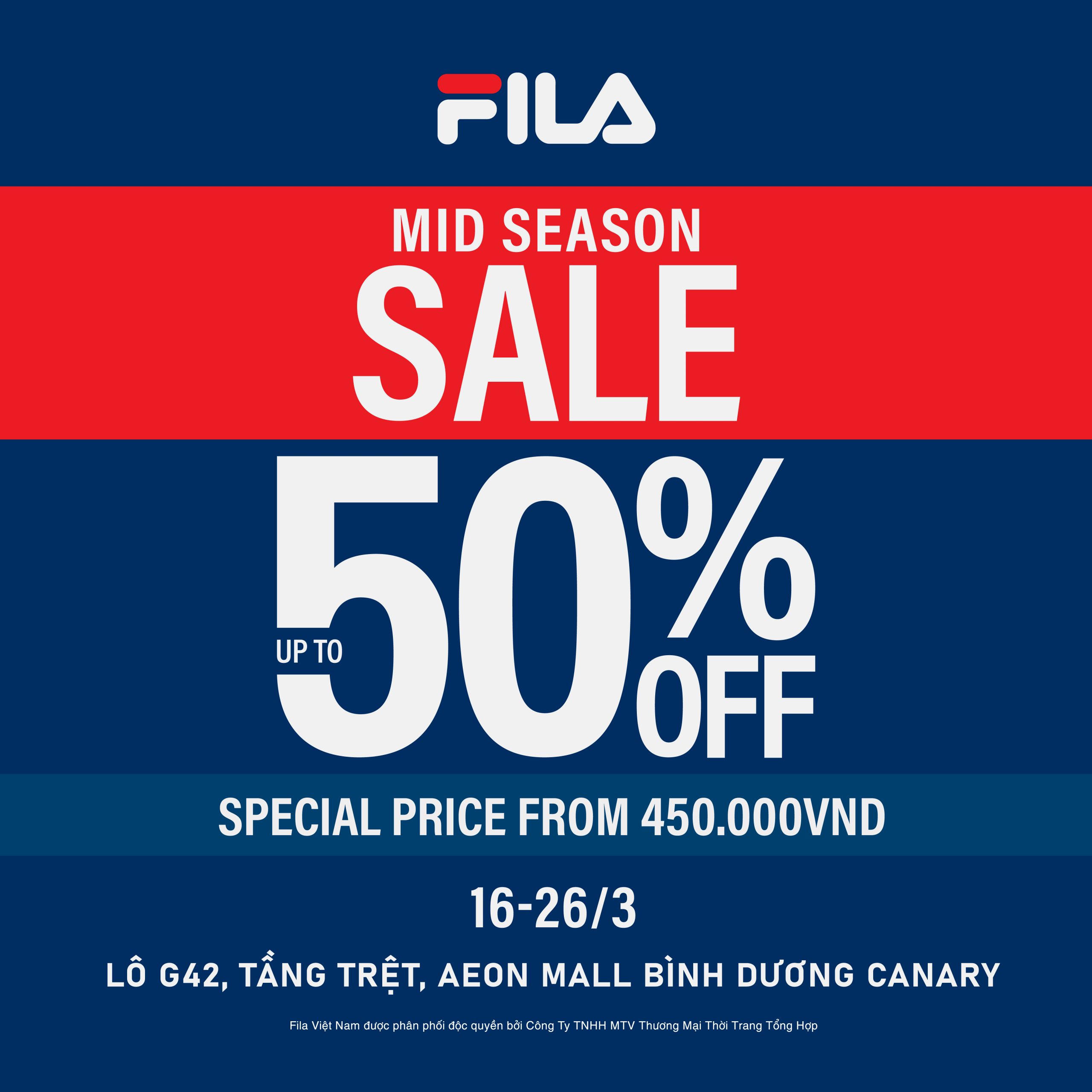 FILA – HOT DỮ VẬY SAO? MID SEASON SALE Chính thức diễn ra