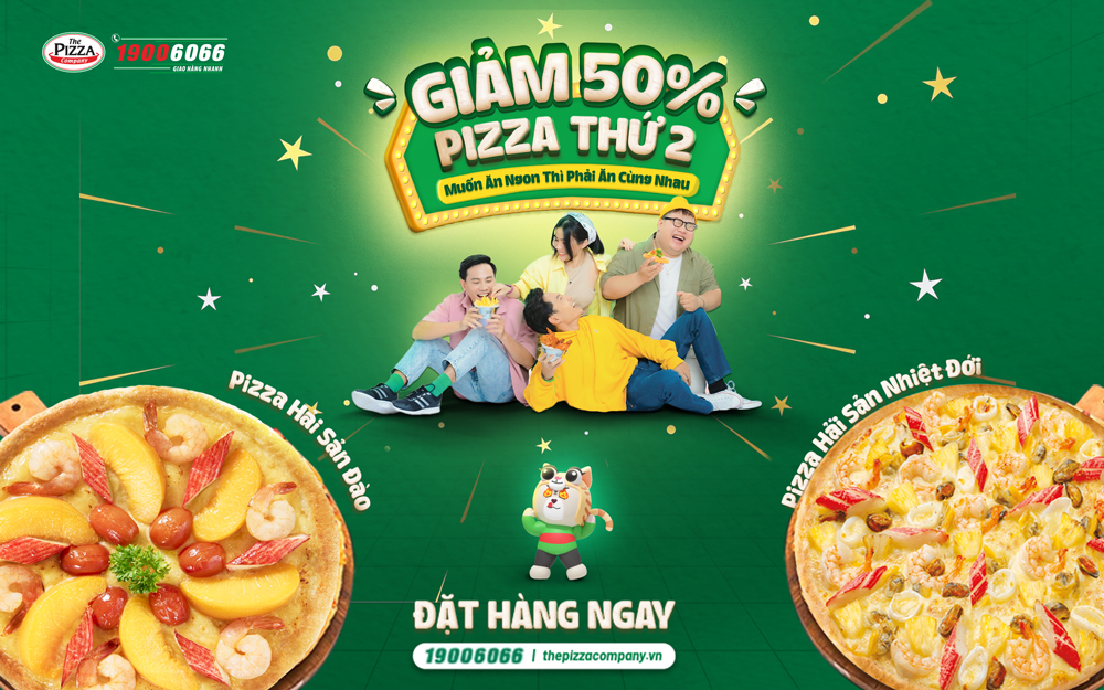 GIẢM 50% PIZZA THỨ 2