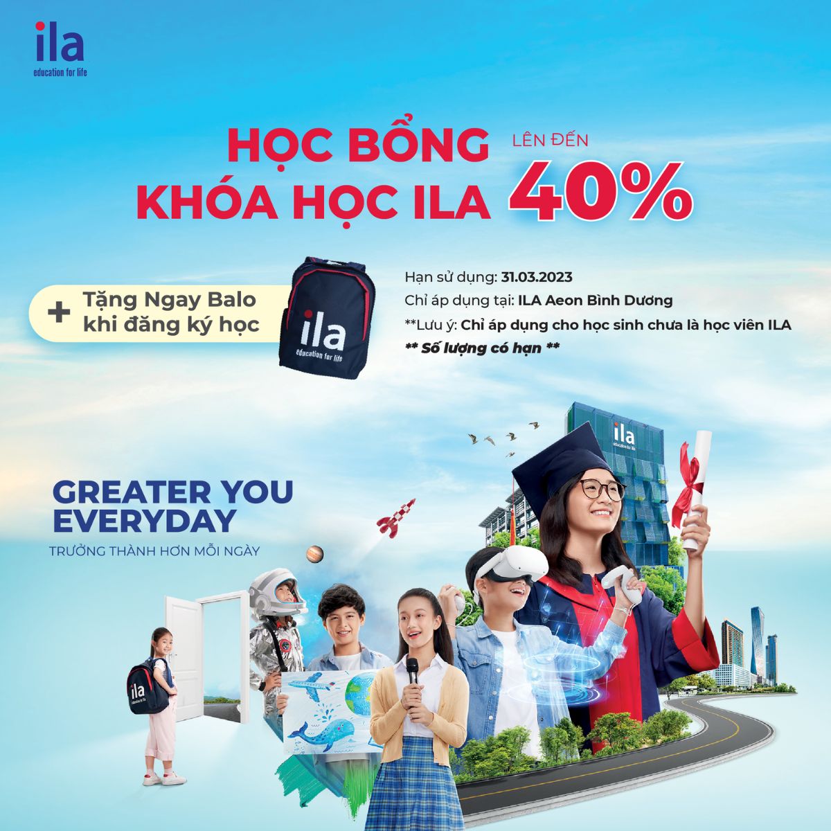 💙ILA – ƯU ĐÃI HỌC PHÍ ĐẾN 40% 💙