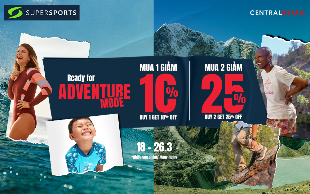 [PROMOTION]  CHINH PHỤC THẢ GA CUỘC PHIÊU LƯU MỚI – SĂN NGAY ƯU ĐÃI CỰC CHẤT TỪ SUPERSPORTS