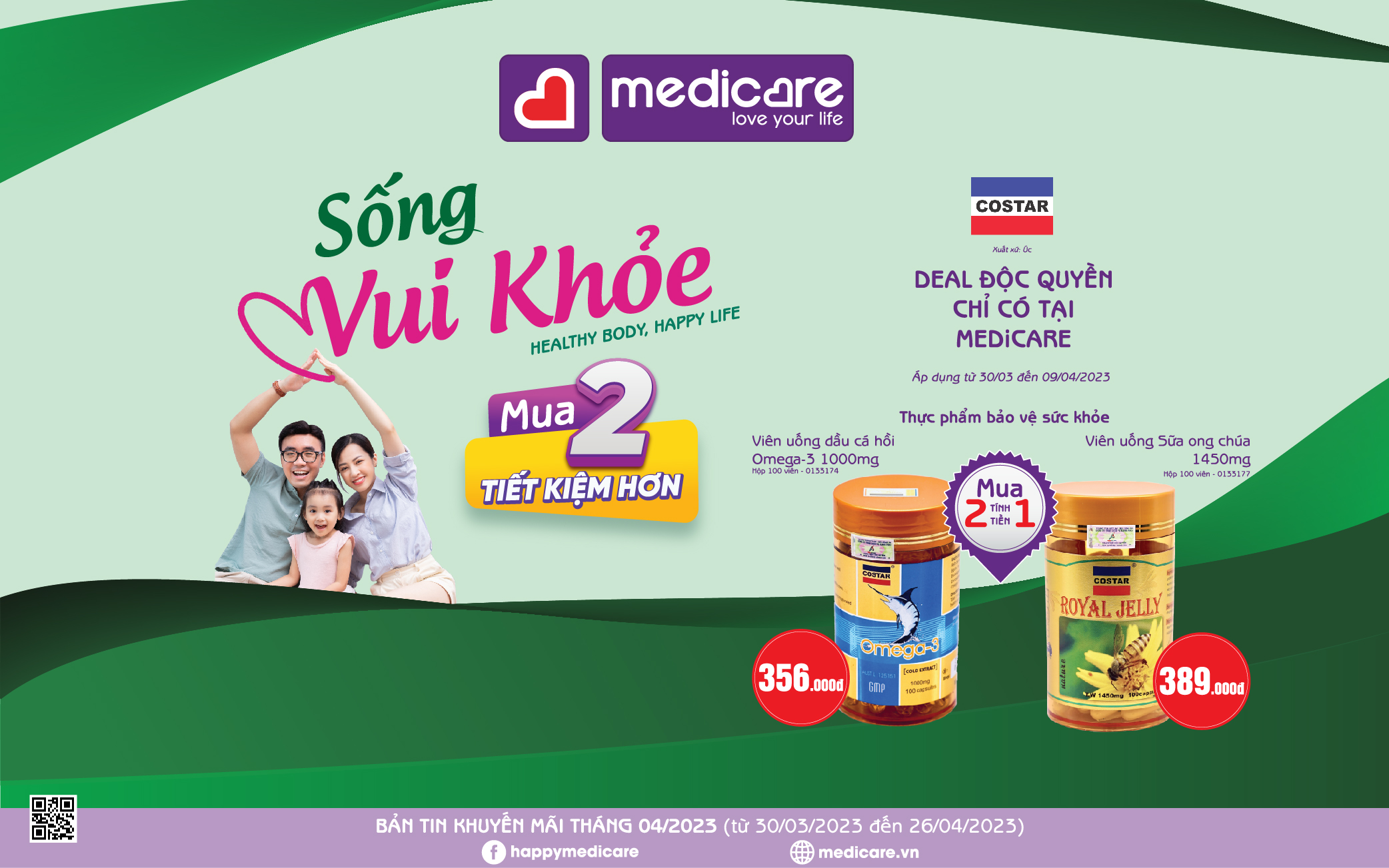 SỐNG VUI KHỎE, MUA 2 TIẾT KIỆM HƠN