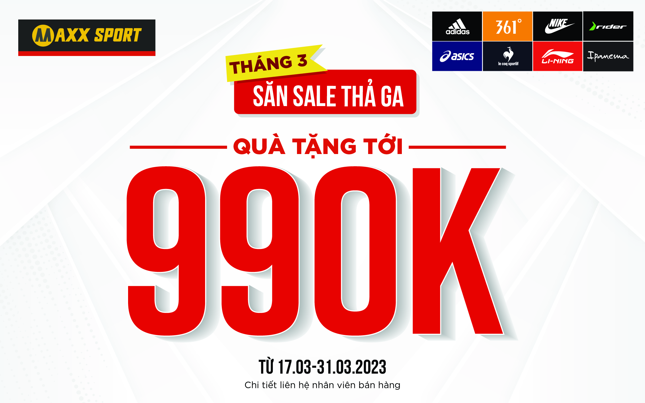 THÁNG 03 SĂN SALE THẢ GA – TỪ 20-50%++ & QUÀ TẶNG TỚI 990K