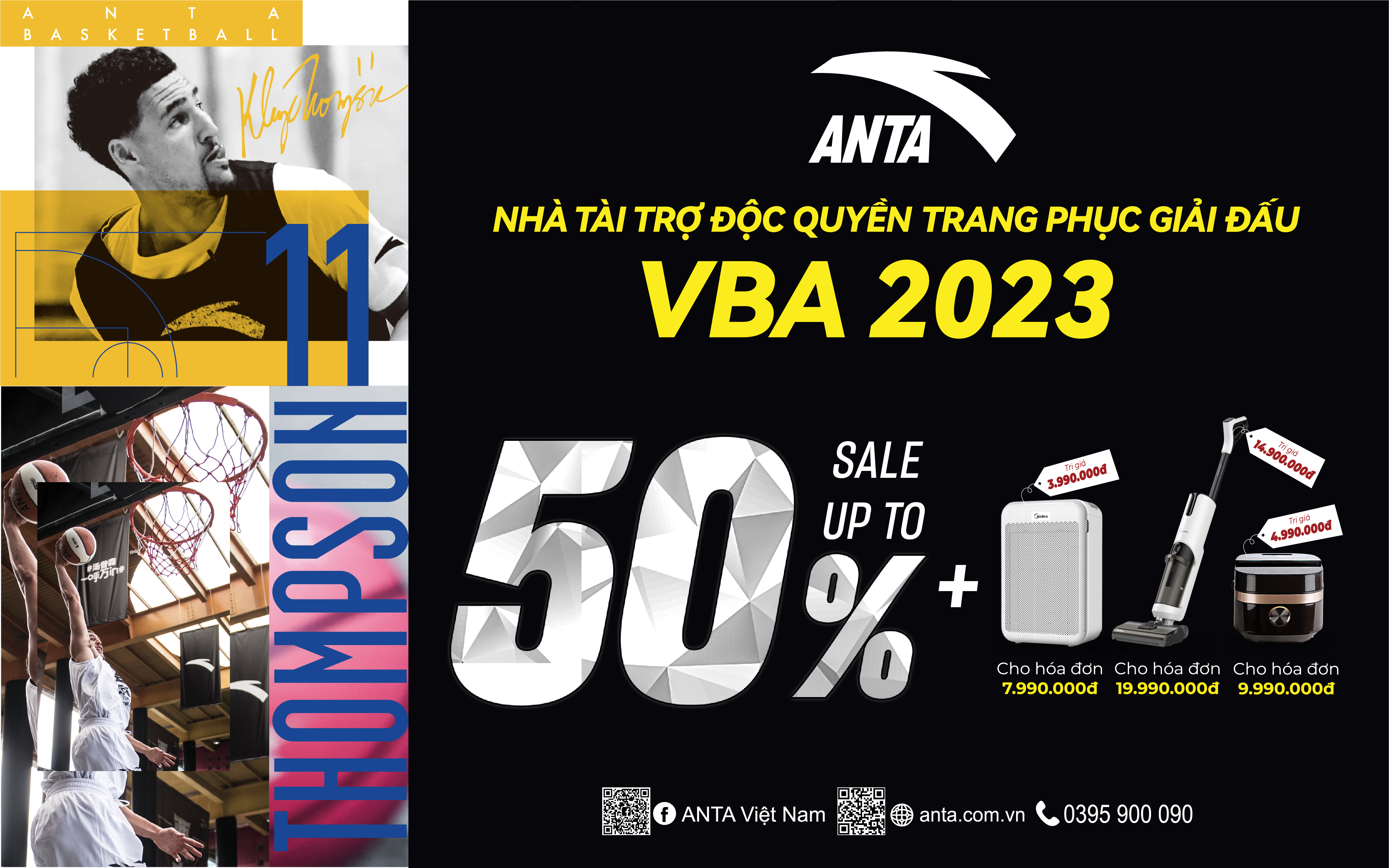 TÀI TRỢ ĐỘC QUYỀN TRANG PHỤC VBA 2023 – ANTA GIẢM TỚI 50% CÁC ITEMS THỂ THAO CHUYÊN NGHIỆP