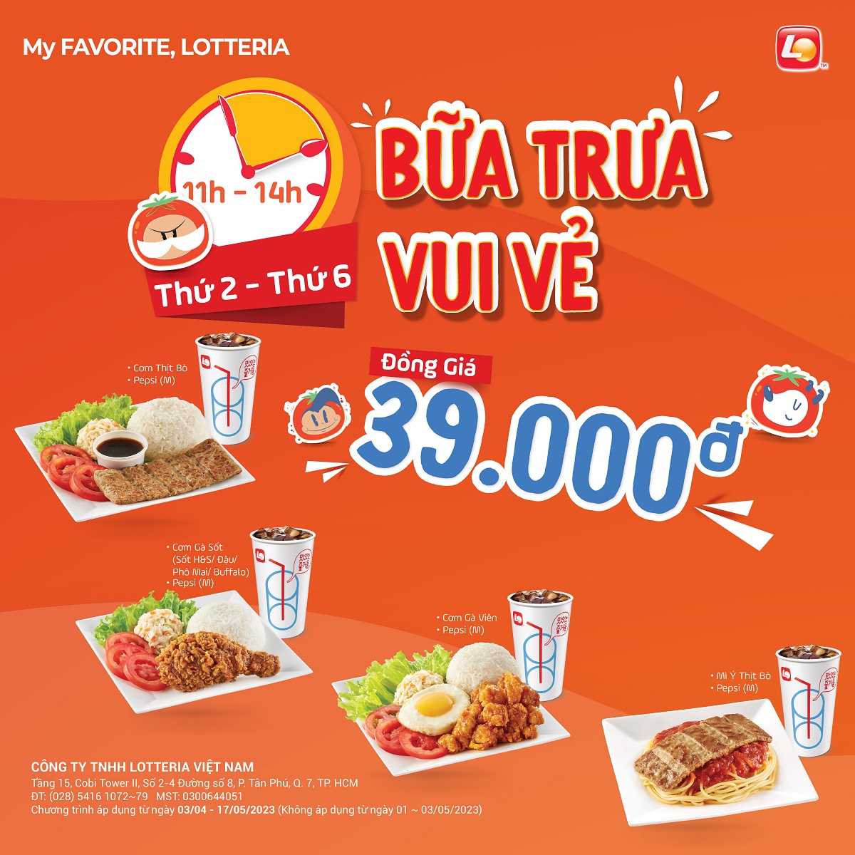 LOTTERIA – BỮA TRƯA VUI VẺ