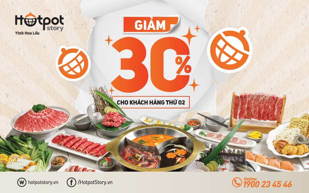 GIẢM GIÁ 30% CHO KHÁCH HÀNG THỨ 2