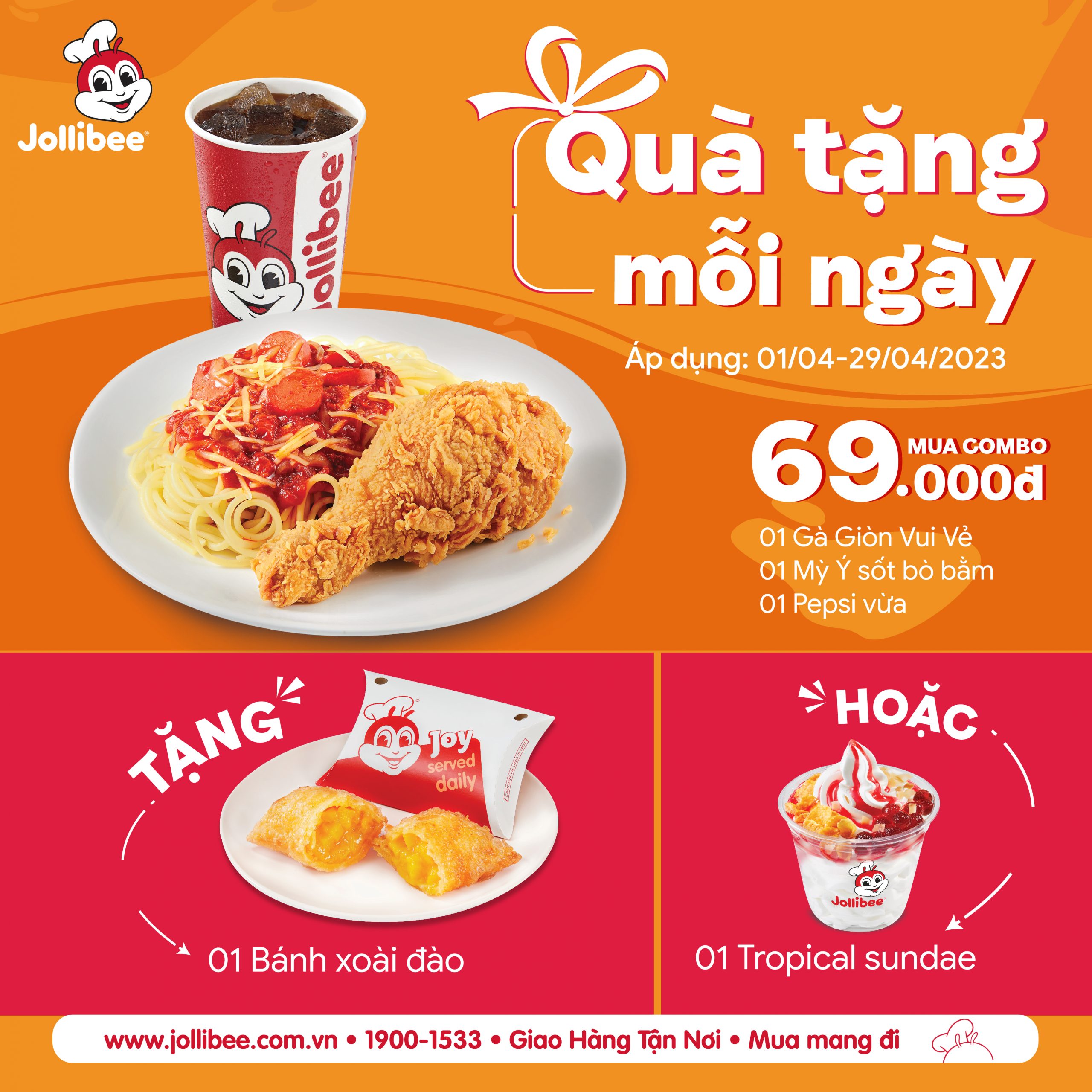 JOLLIBEE – COMBO CHỈ 69K