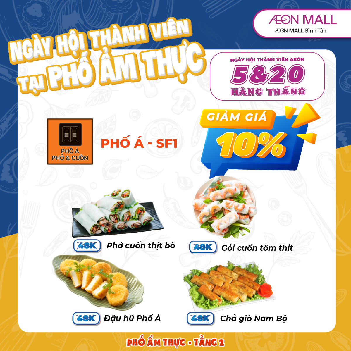 NGÀY HỘI THÀNH VIÊN – GIẢM ĐẾN 10% TẠI PHỐ ẨM THỰC