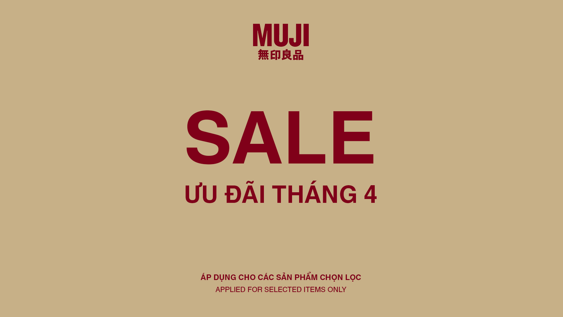 ƯU ĐÃI THÁNG 4 TỪ MUJI!