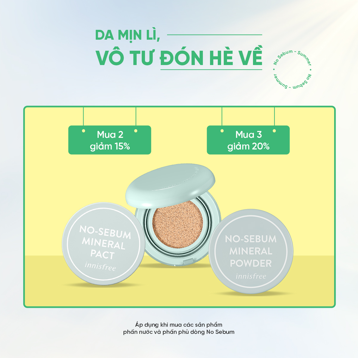 INNISFREE – Ư𝐮 đã𝐢 𝐭𝐡á𝐧𝐠 4 – Deal hot hơn nắng, da xinh xắn chào hè