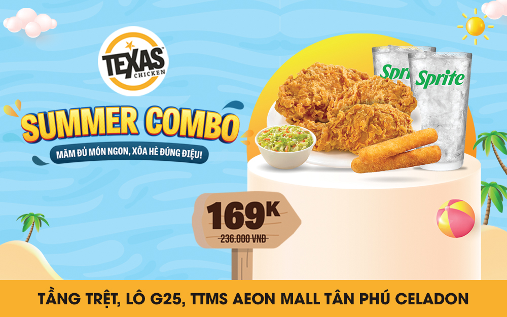 CÙNG TEXAS CHICKEN XÕA HÈ ĐÚNG ĐIỆU VỚI SUMMER COMBO