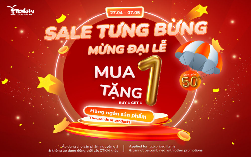 SALE TƯNG BỪNG – MỪNG ĐẠI LỄ TẠI RABITY