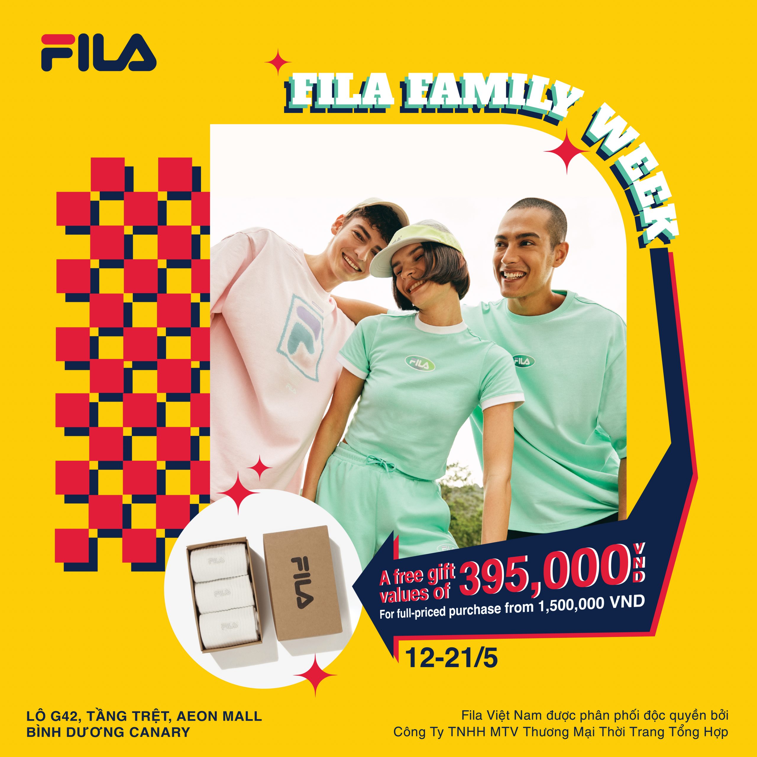 FILA – Xin Chào Gia Đình FILA – Nhận ngay món quà trị giá 395K