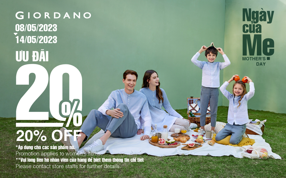 𝐌𝐎𝐓𝐇𝐄𝐑’𝐒 𝐃𝐀𝐘 – 𝟐𝟎% 𝐎𝐅𝐅 | NGÀY CỦA MẸ GIẢM 20%