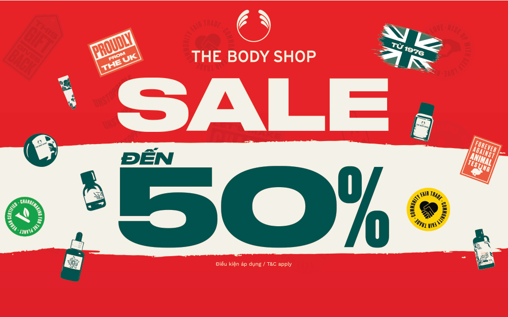 THE BODY SHOP – SALE THÁNG NĂM CÀN QUÉT  