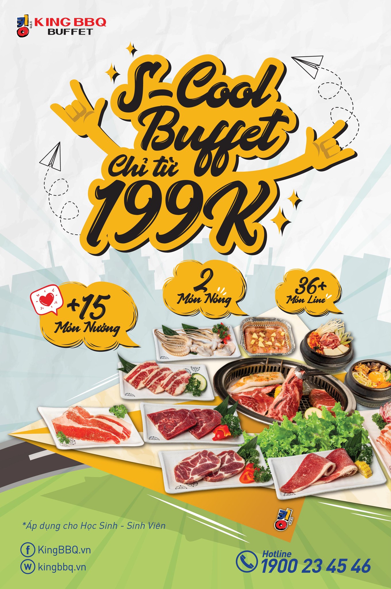 S-COOL BUFFET CHỈ TỪ 199K DÀNH CHO HSSV ĐẾN RỒI