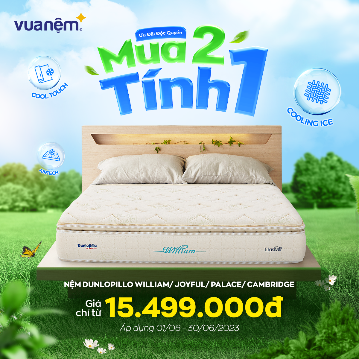 VUA NỆM – Nệm Mua 2 tính tiền 1