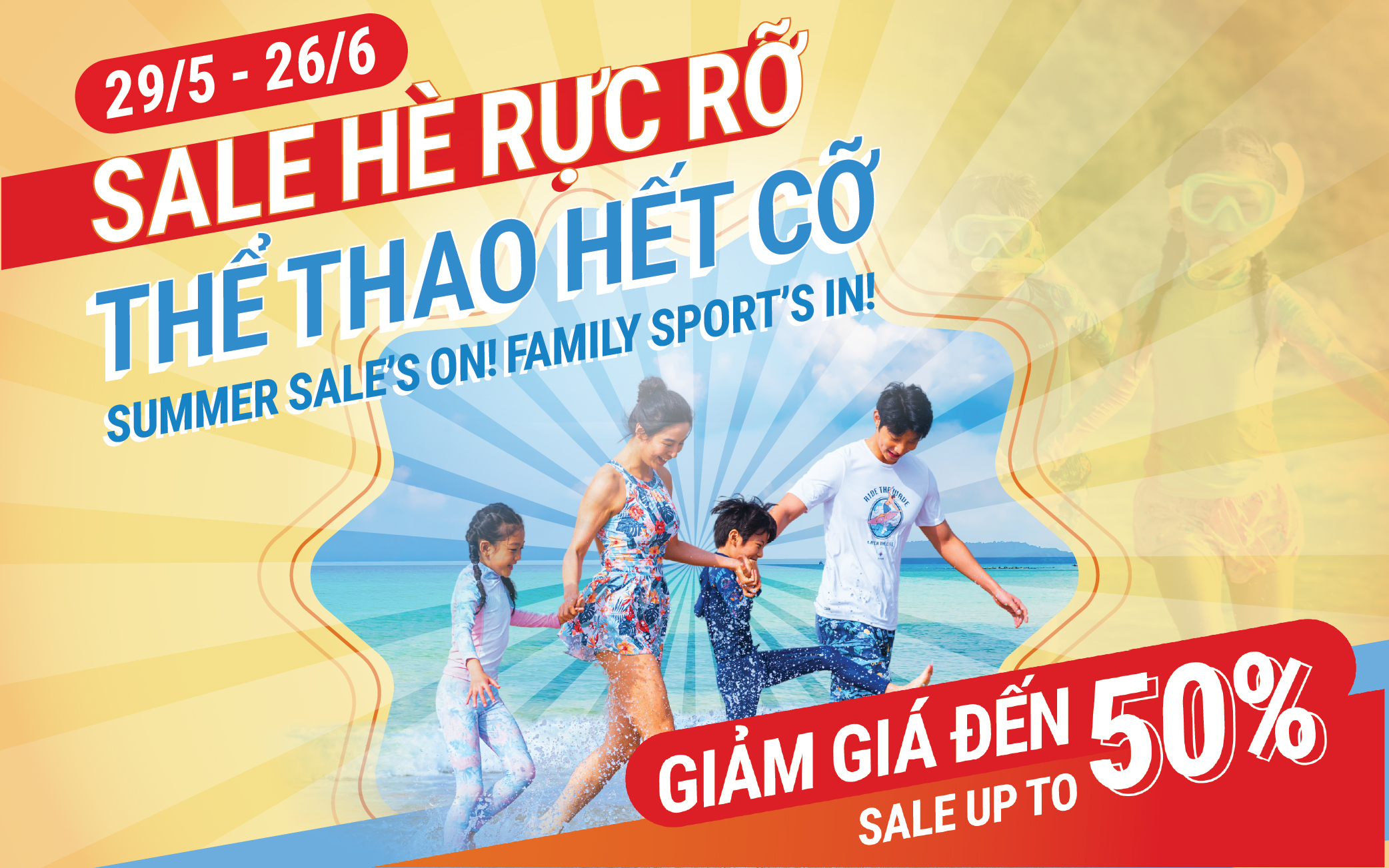 SALE HÈ RỰC RỠ, THỂ THAO HẾT CỠ CÙNG DECATHLON