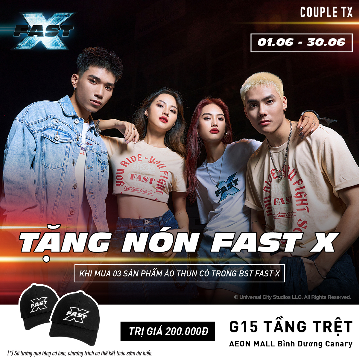 COUPLE TX – ƯU ĐÃI BST FAST&FURIOUS