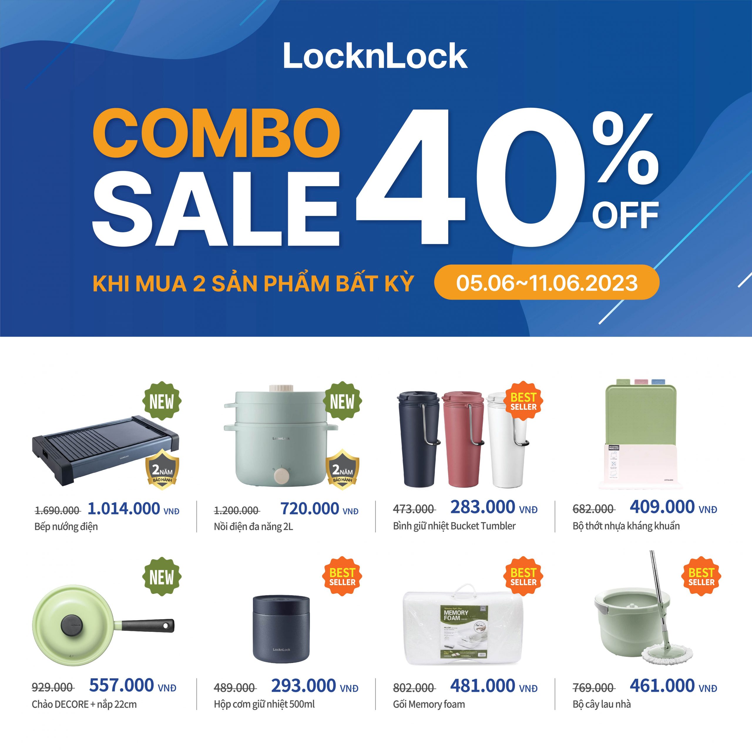 LOCKNLOCK – COMBO GIẢM 40%