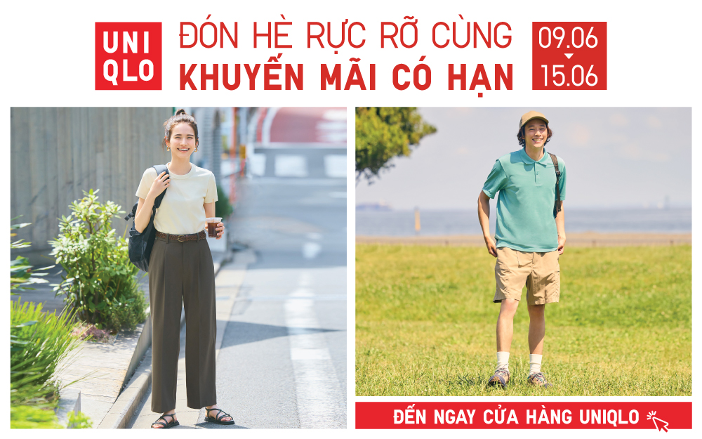ĐÓN HÈ RỰC RỠ CÙNG KHUYẾN MÃI CÓ HẠN 09.06 – 15.06 TẠI UNIQLO