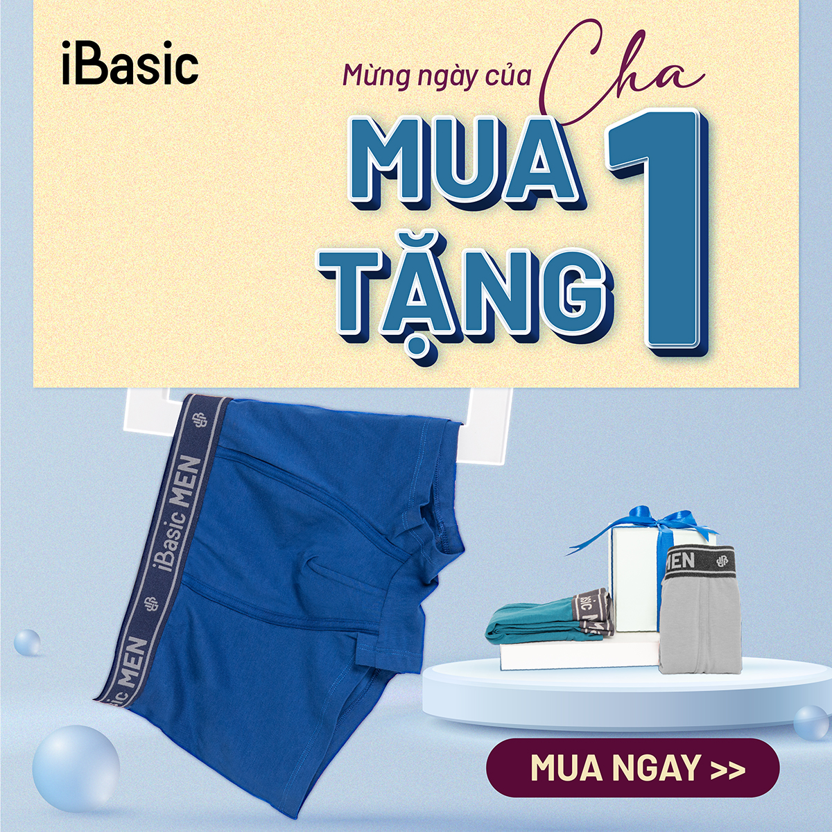 IBASIC – MỪNG NGÀY CỦA CHA – MUA 1 TẶNG 1