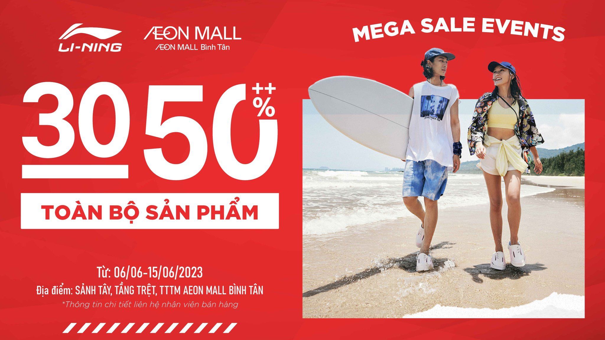 MEGA SALE EVENT: LI-NING ƯU ĐÃI 50%++ TOÀN BỘ SẢN PHẨM