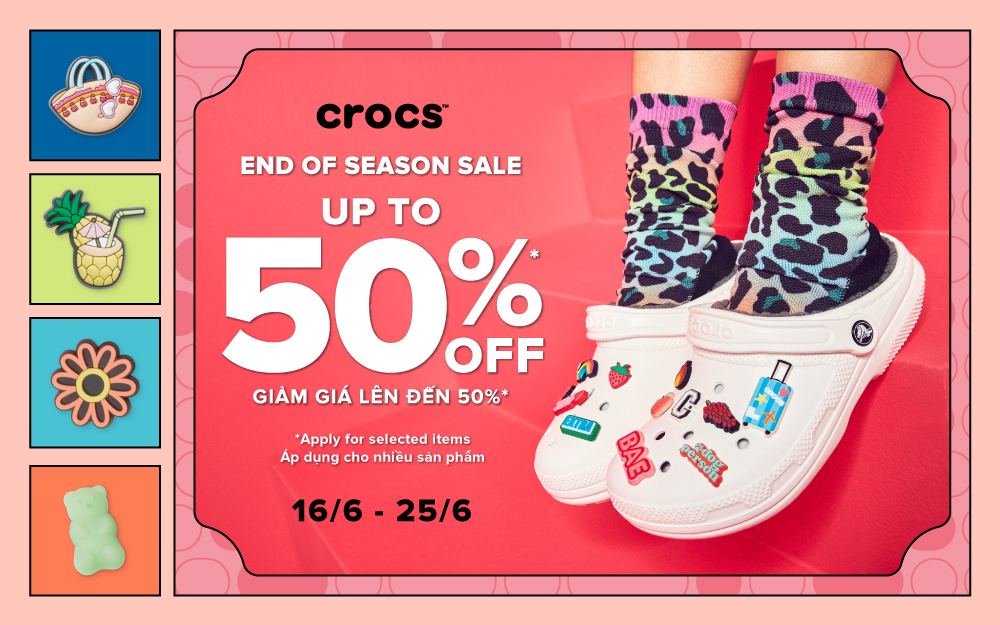 TẬN HƯỞNG ƯU ĐÃI CUỐI MÙA | CROCS GIẢM ĐẾN 50%