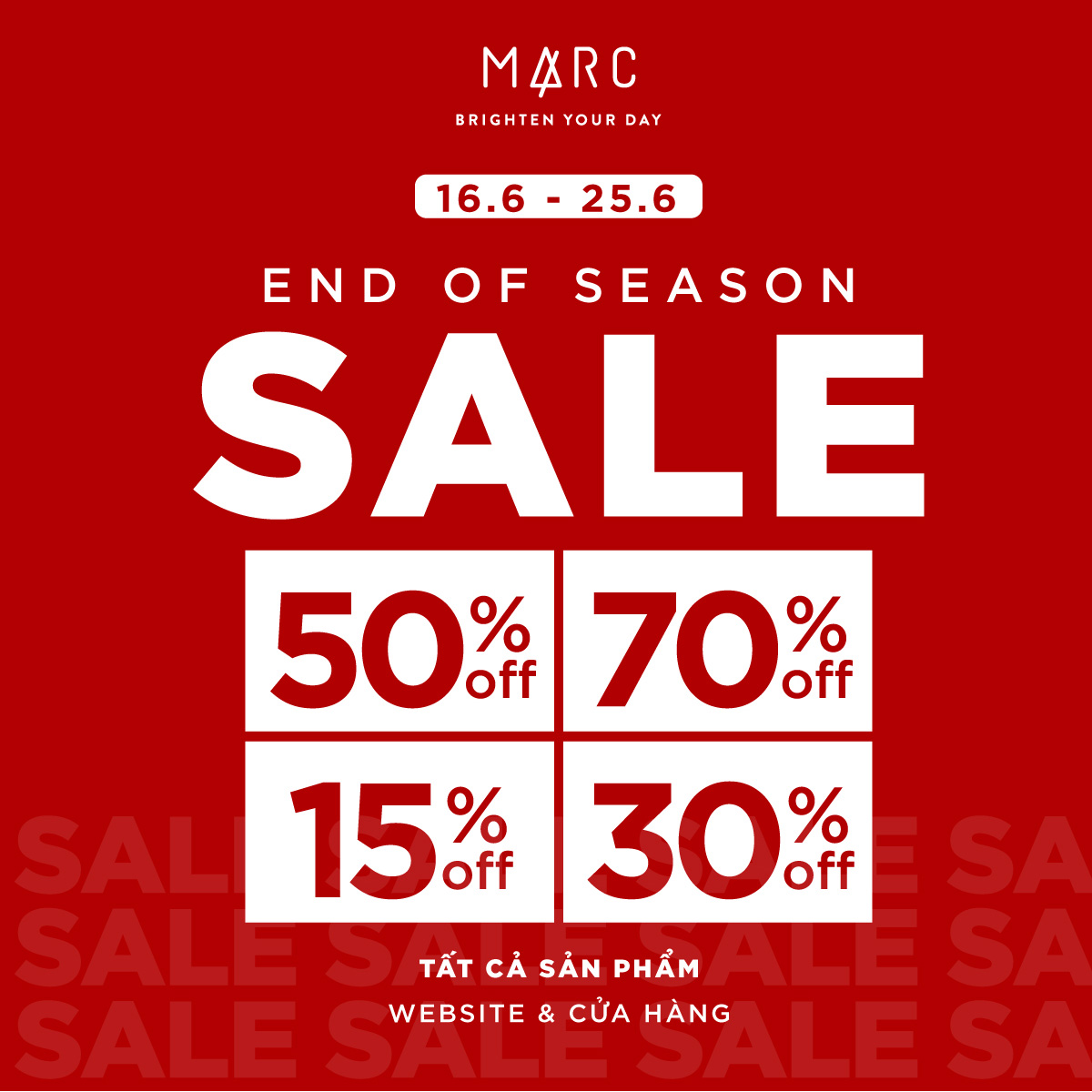 MARC – END OF SEASON SALE