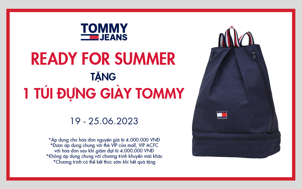 TOMMY HILFIGER READY FOR SUMMER | TẶNG 1 TÚI ĐỰNG GIÀY TOMMY