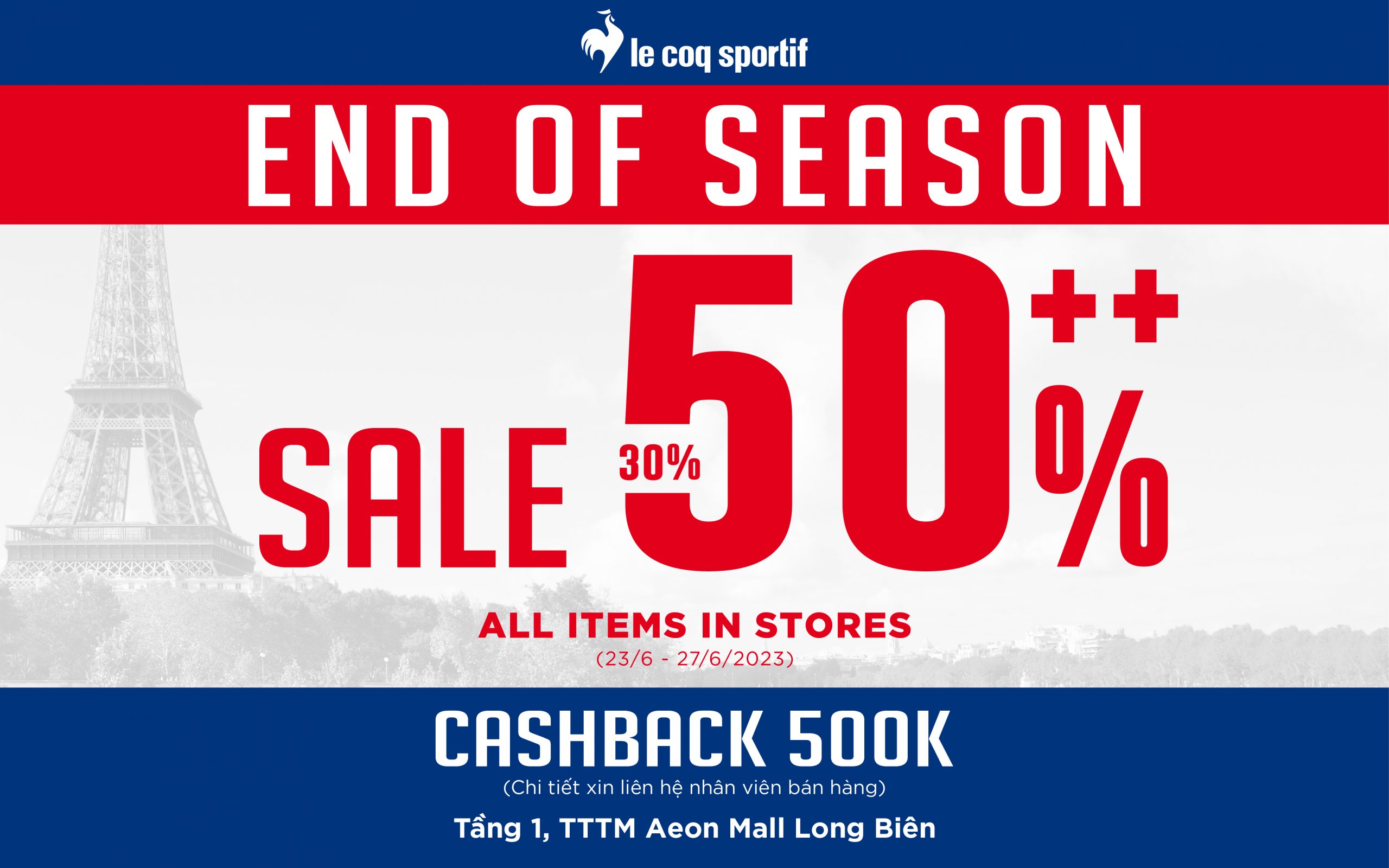 END OF SEASON BÙNG BỔ TẠI LE COQ SPORTIF