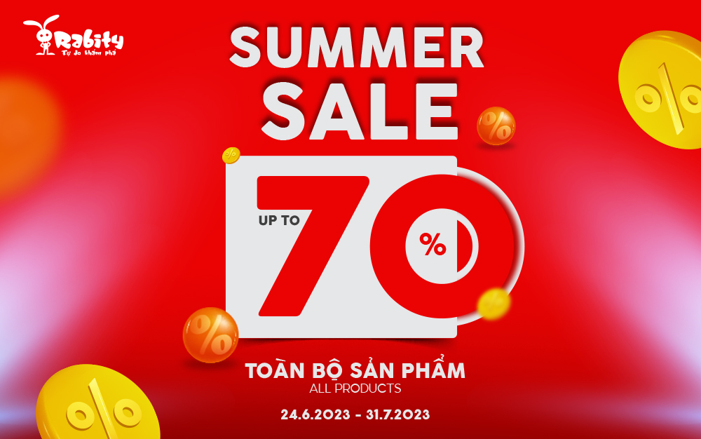 SUMMER SALE: UP TO 70% TOÀN BỘ SẢN PHẨM TẠI RABITY