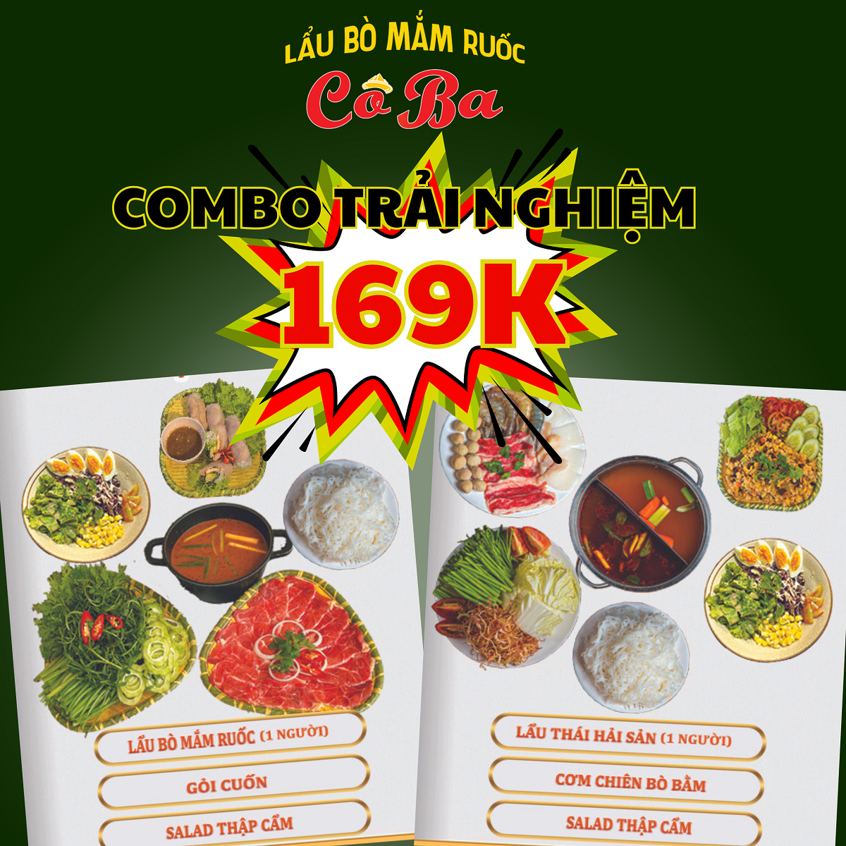 LẨU BÒ MẮM RUỐC CÔ BA_RA MẮT COMBO MỚI