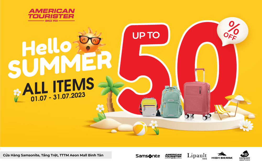 SAMSONITE – GIẢM GIÁ ĐẾN 50% TẤT CẢ SẢN PHẨM