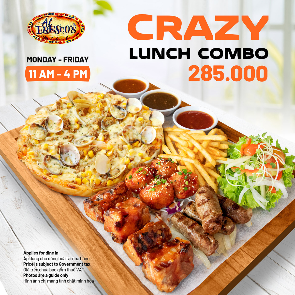 AL FRESCO’S – CRAZY LUNCH COMBO