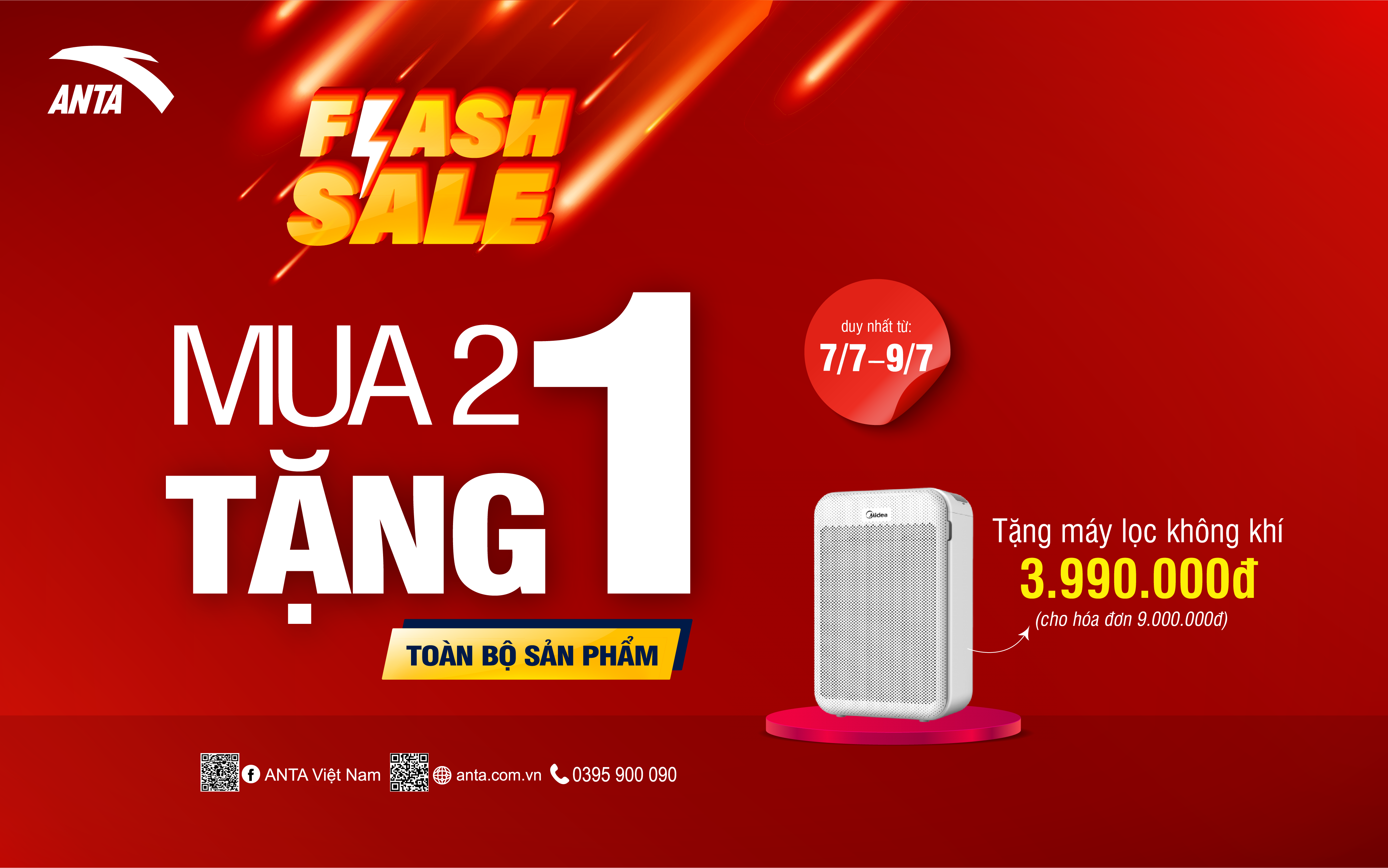 FLASHSALE CỰC ĐẠI CHỈ CÓ TẠI ANTA- MUA 2 TẶNG 1 TOÀN BỘ SẢN PHẨM