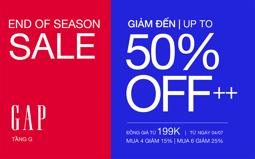 GIẢM GIÁ CUỐI MÙA – ƯU ĐÃI LÊN ĐẾN 50%++