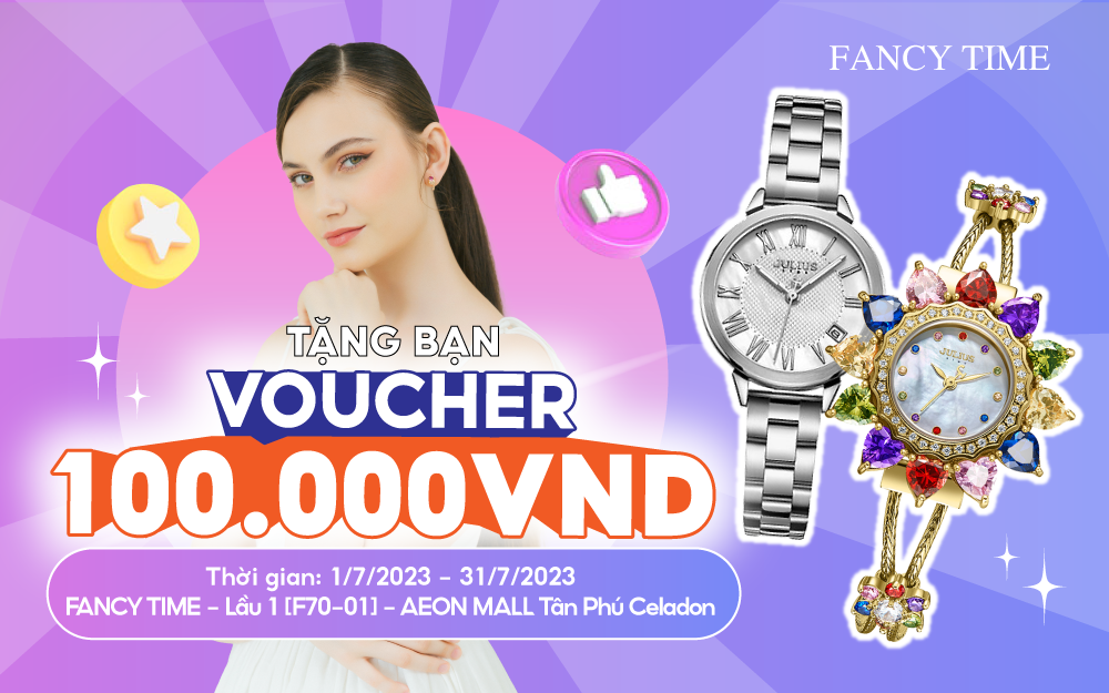 VOUCHER GIẢM 100K TỪ FANCY TIME