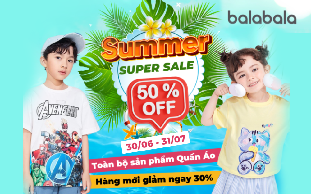 SUMMER SUPER GIẢM ĐẾN 50%