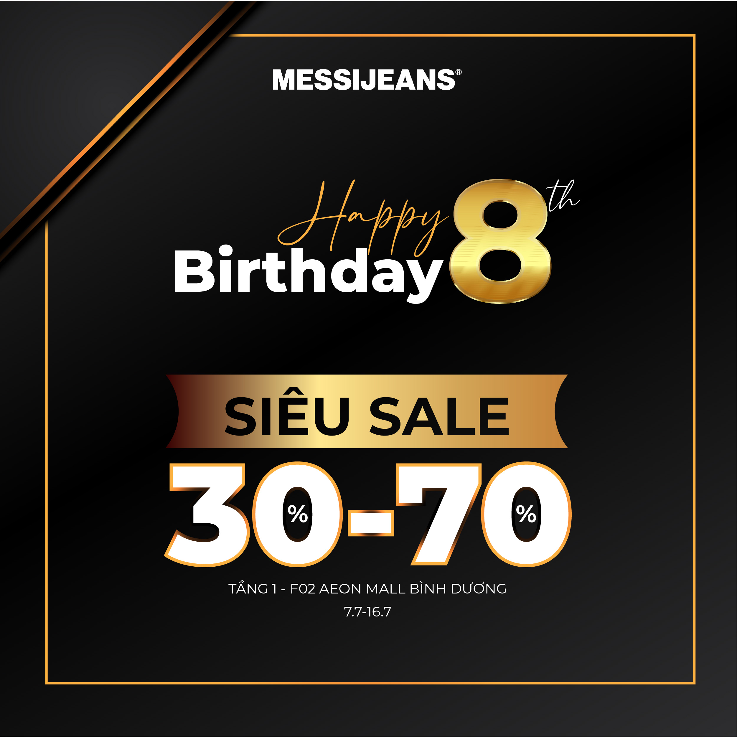 MESSI JEANS – HAPPY BIRTHDAY – BIG SALE LÊN ĐẾN 70%