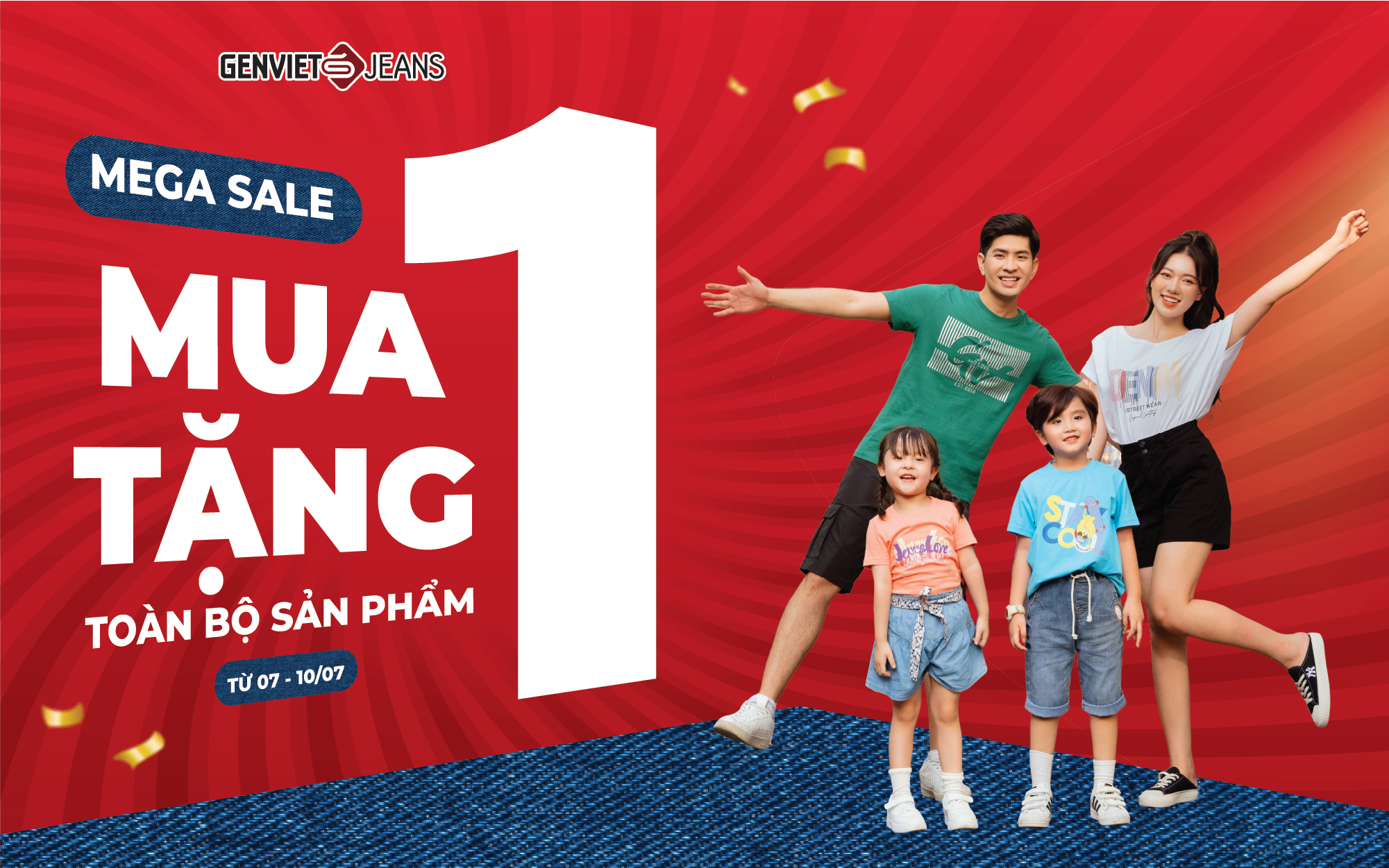 💥 𝗠𝗘𝗚𝗔 𝗦𝗔𝗟𝗘 tại GENVIET JEANS MUA 1 TẶNG 1 TOÀN BỘ SẢN PHẨM